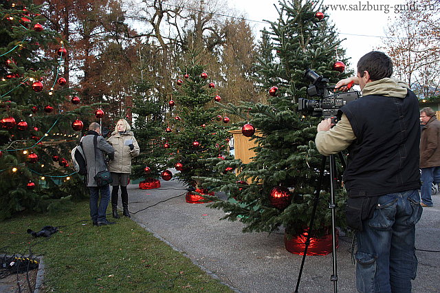 Съёмки телепередачи о рождественском Зальцбурге
