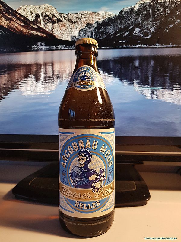 Баварское пиво - Arcobräu Moos Helles, Mooser Liesl 5,3% (seit 1567) производство в Моос, Бавария