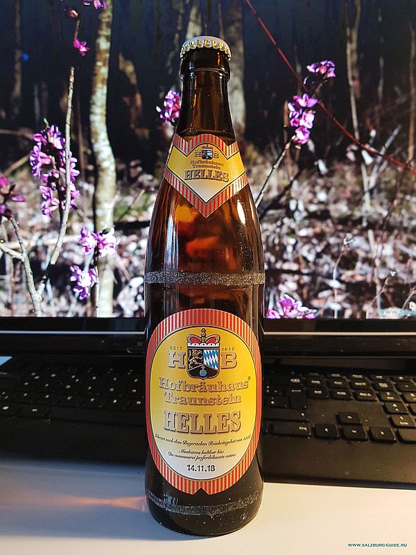 Баварское пиво - Hofbräuhaus Traunstein Helles 5,3% (seit 1612) производство в Traunstein, Bayern