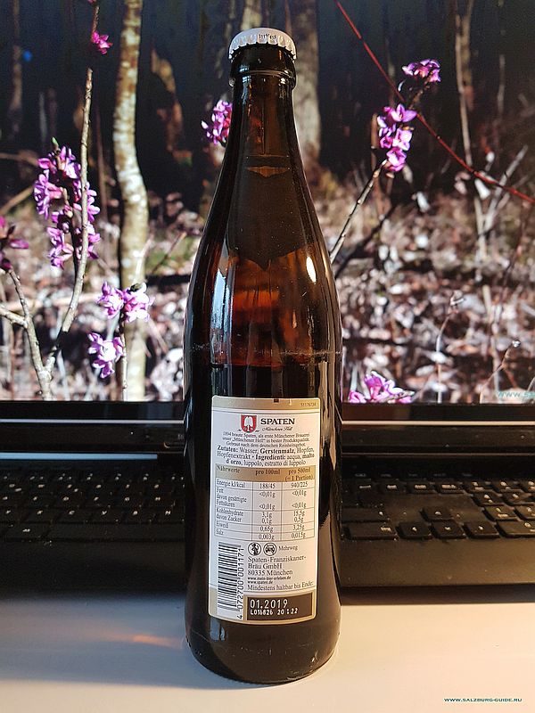 Баварское пиво - Spaten, Münchner Hell 5,2% (seit 1397) производство в München, Bayern