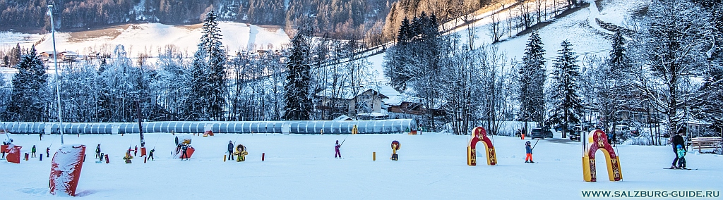 С детьми на лыжах в Австрии