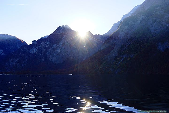 Закат на озере Кёнигзее
