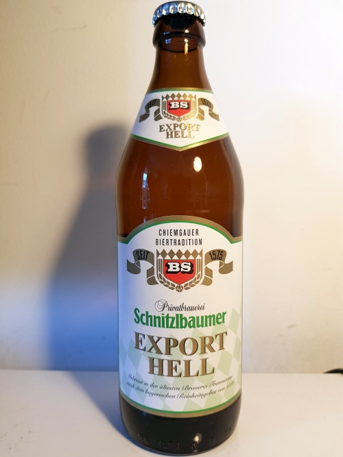 Schnitzlbaumer Export Hell (seit 1575) 5,2%, Privatbrauerei Traunstein, Bayern