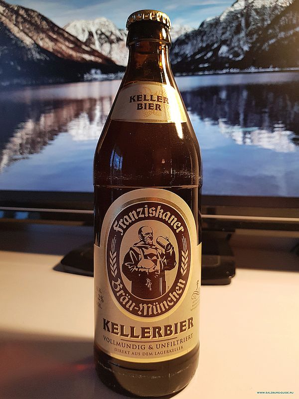 Баварское пиво - Franziskaner Bräu München Keller Bier Unfilltriert 5,2% производство в München, Bayern