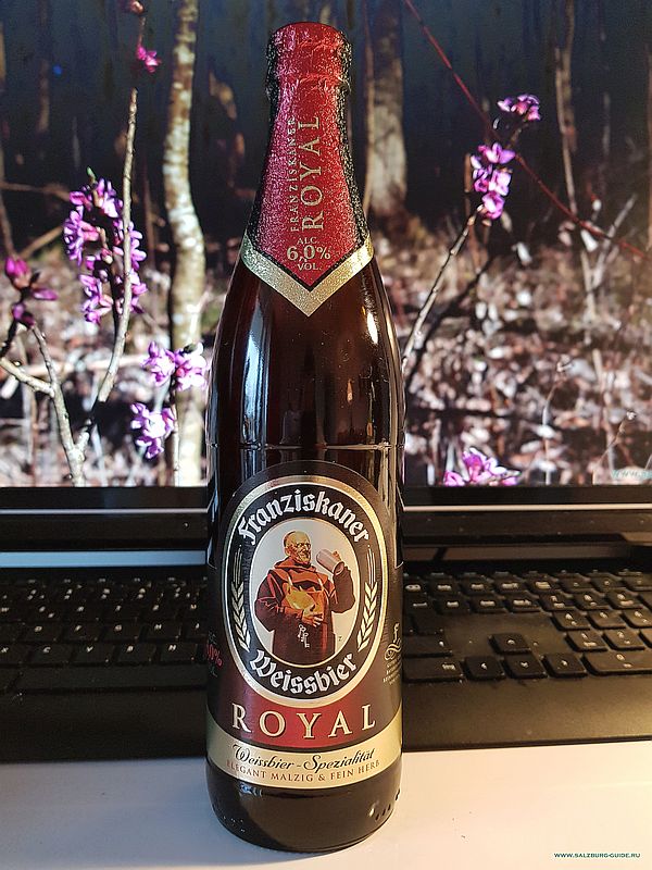 Баварсеое пиво - Franziskaner Weissbier Royal 6%, производство в München, Bayern