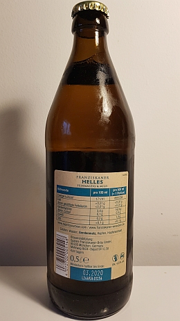 68. Franziskaner, Helles Bier – Fein & Malzig 4,8%, производство München, Spaten-Franziskaner Bräu, Bayern